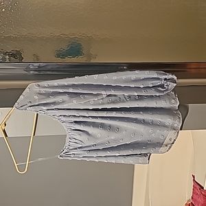 One shoulder dotted top